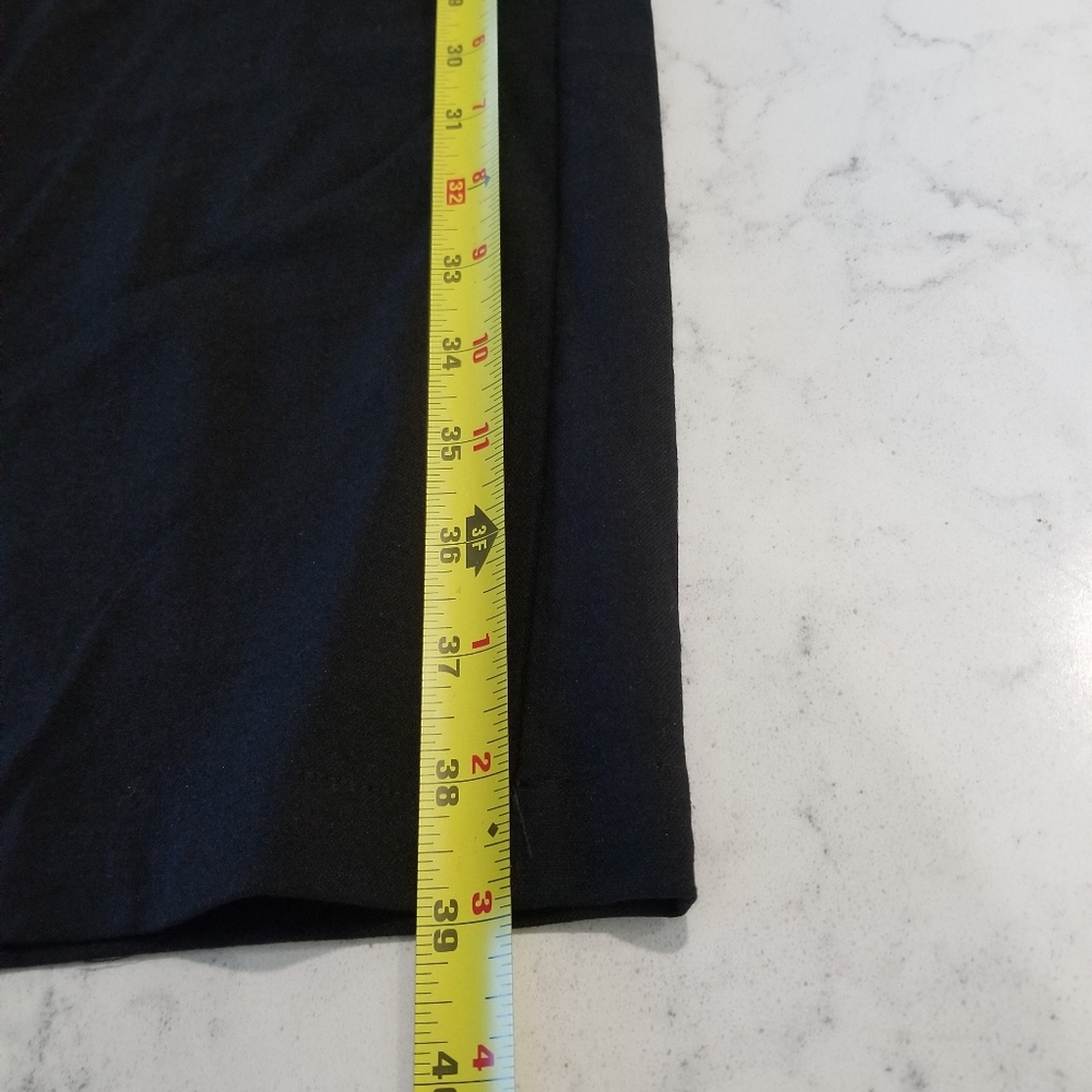 👖M-2 BLACK WIDE LEG BLACK DRESS PANTS - Picture 9 of 13